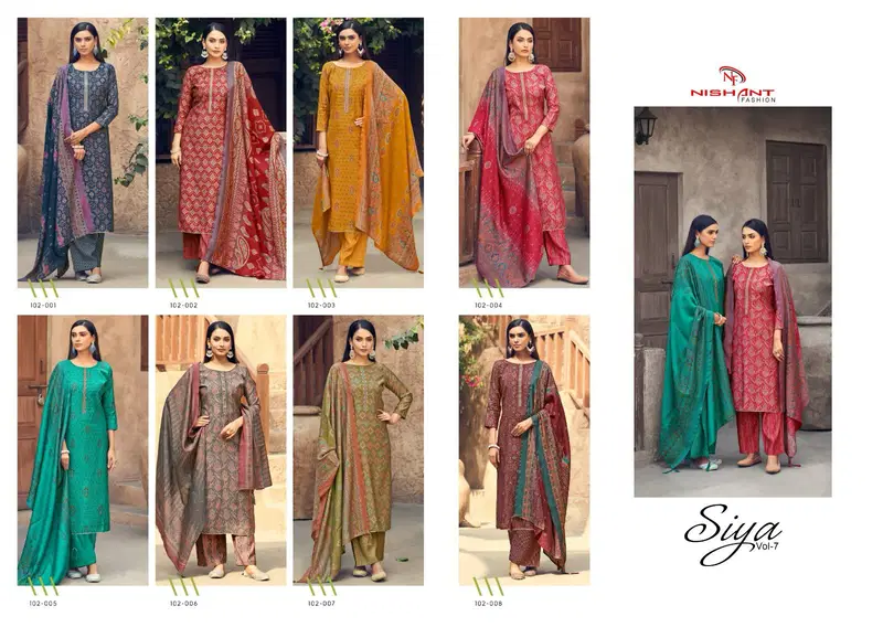 Siya Vol 7 By Nishant Modal Silk Printed Salwar Kameez Orders In India